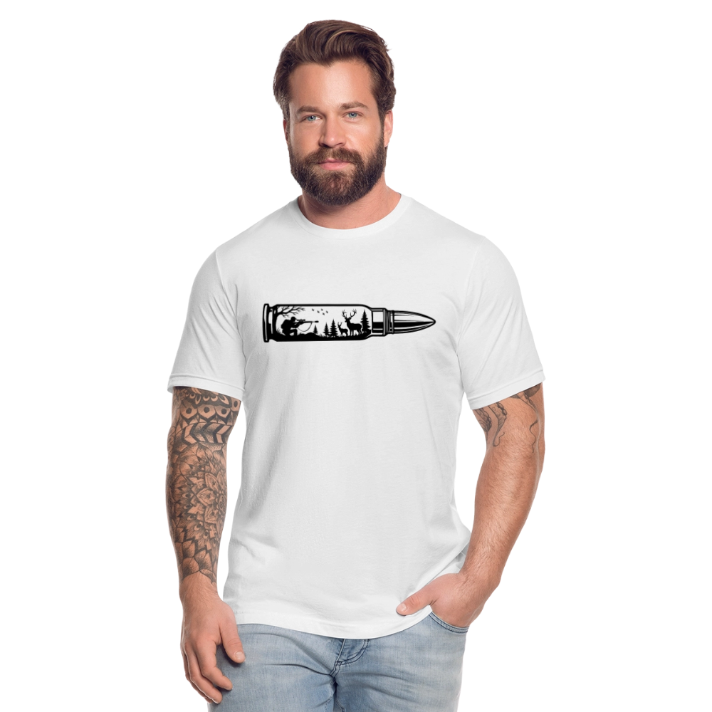 Deer Hunting Bullet T-Shirt | Bella + Canvas Unisex Tee - white