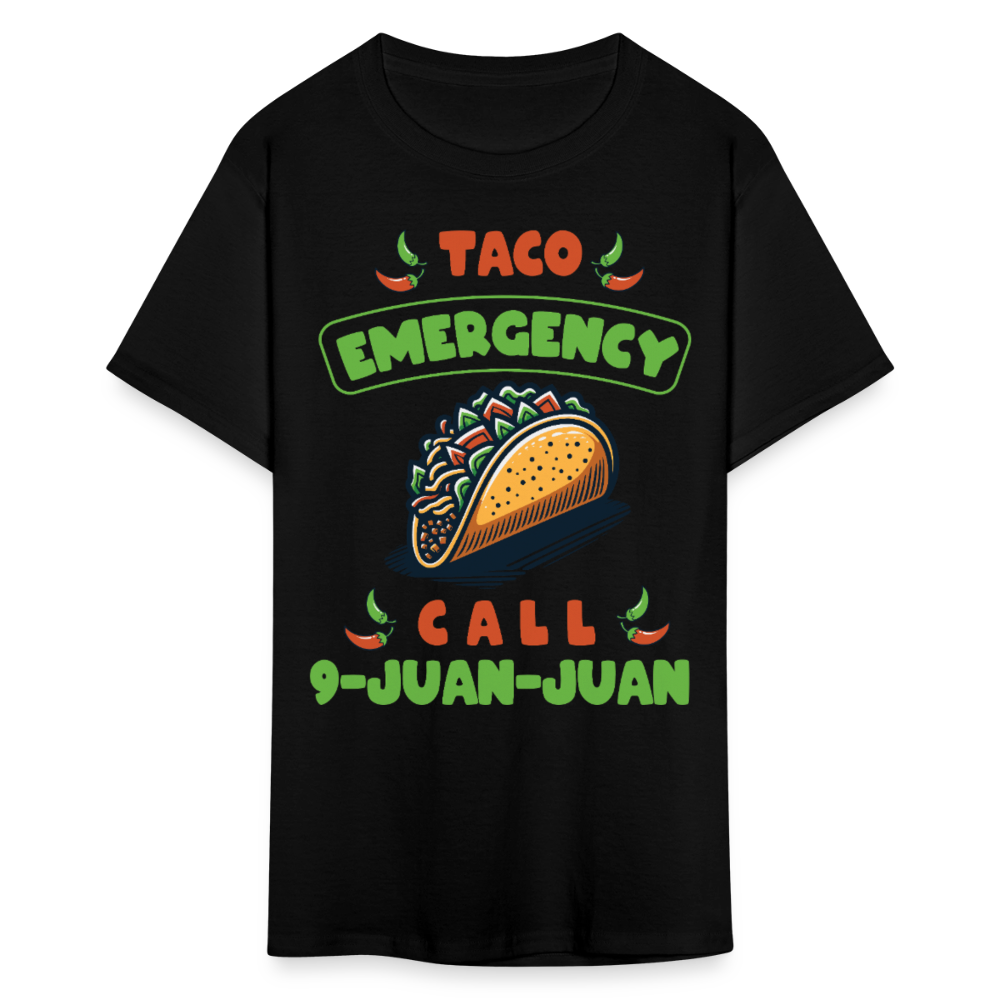 Taco emergency Call 9-juan-juan Tee Mexican Food Lover T-shirt - black