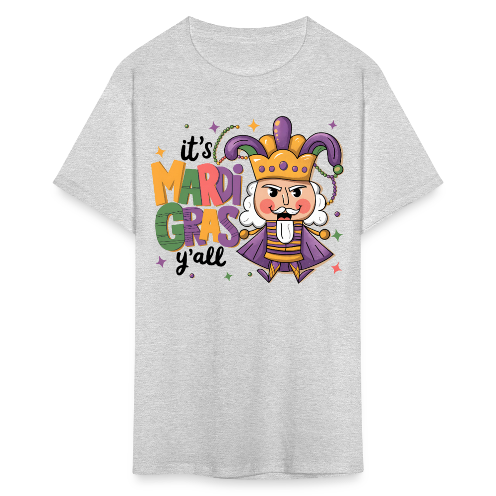 Mardi Gras Jester King Tee It's Mardi Gras Y'all T-shirt - heather gray