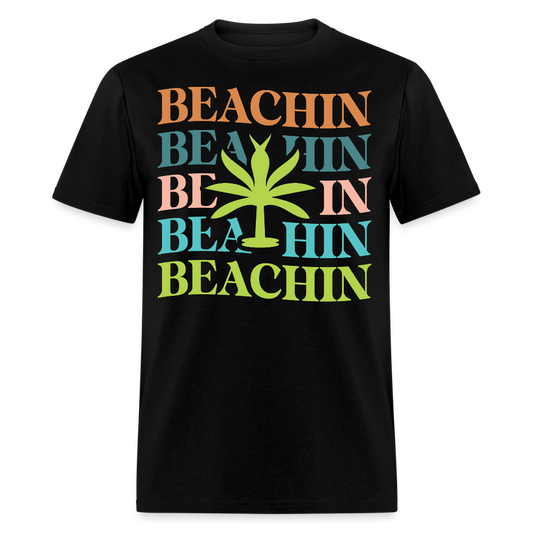 Tropical Beach Vibe Funny Beach T-shirt - black