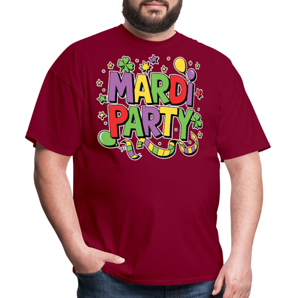 Mardi Gras Party Shirt For Men and Women New Orleans Festival T-shirt - burgundy