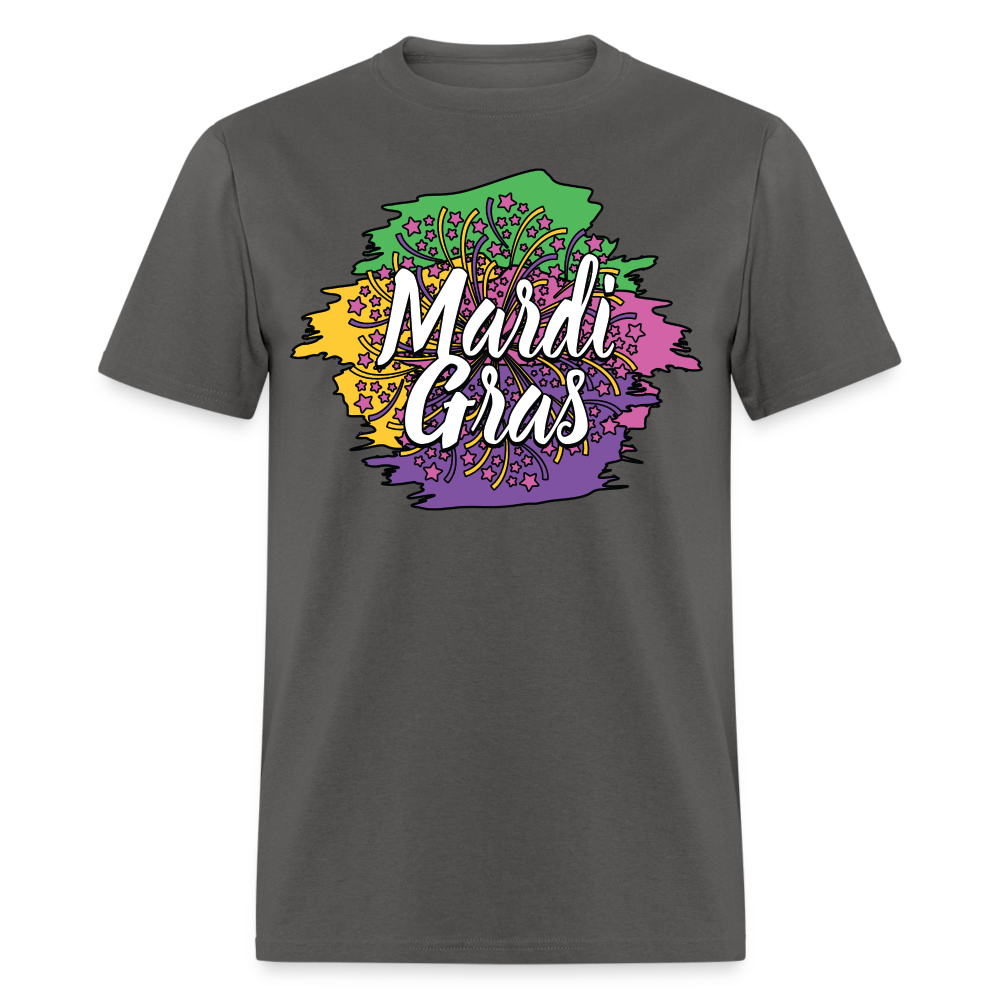 Mardi Gras Graphic Shirt For Men and Women Funny and Trendy Mardi Gras T-Shirt - charcoal