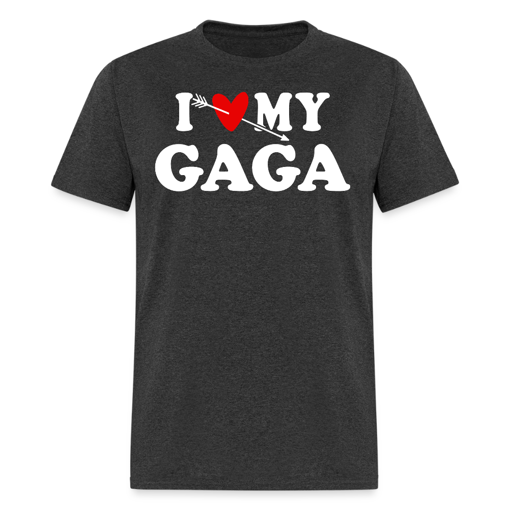 I Love My Gaga Gifts For Grandmothers T-shirt - heather black