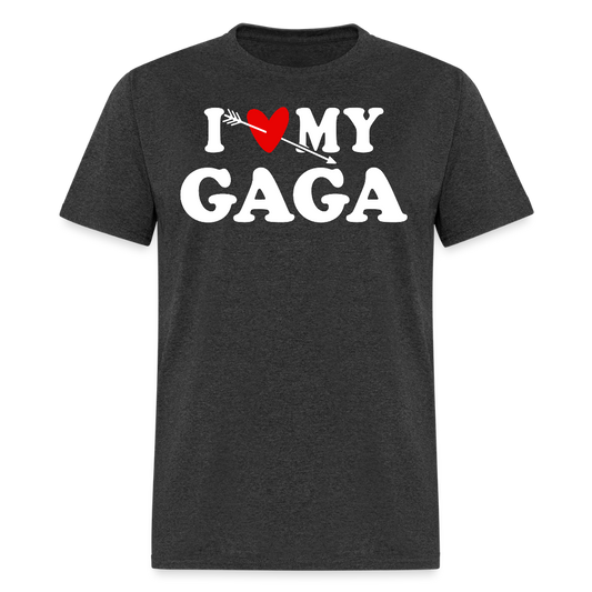 I Love My Gaga Gifts For Grandmothers T-shirt - heather black
