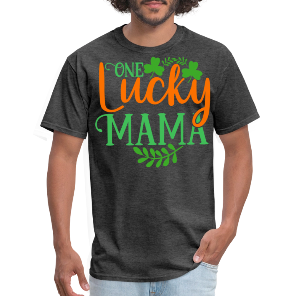 St Patrick’s Day lucky Mama T-shirt - heather black