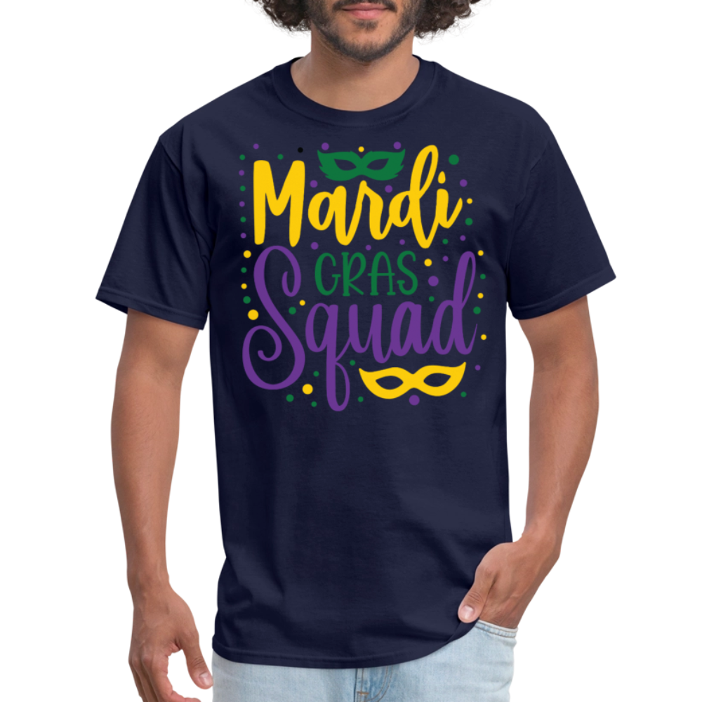 Mardi Gras Squad Matching Shirts Louisiana Carnival Party T-shirt - navy