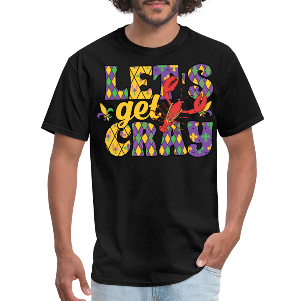 Let’s Get Cray Mardi Gras Crawfish Party T-Shirt - black