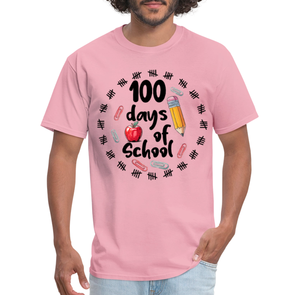 100 Days of School Shirt For Teachers Dino 100th Oay Of School T-shirt - pink