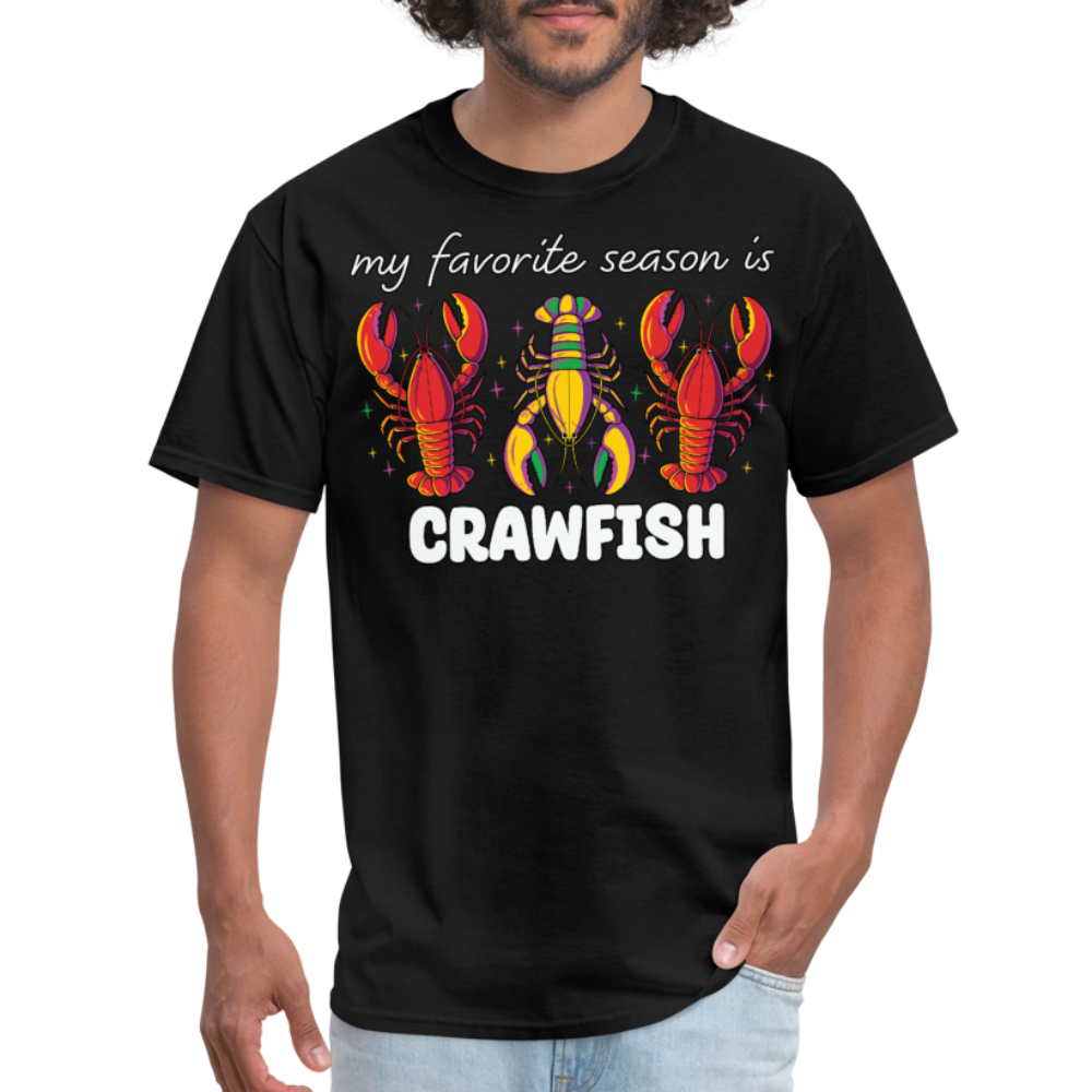 Funny Cajun Crawfish Boil Mardi Gras T-shirt - black