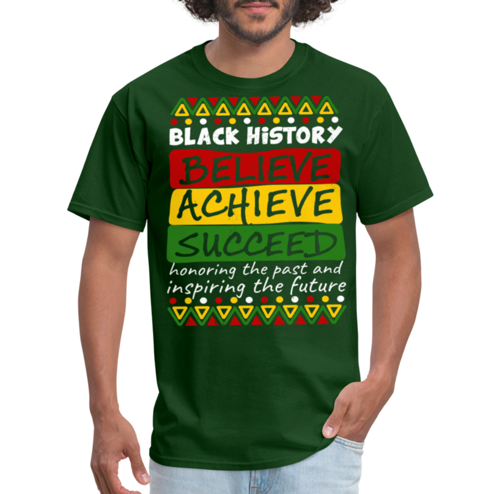 Black Culture Awareness Honoring The Past Inspiring The Future T-Shirt - forest green