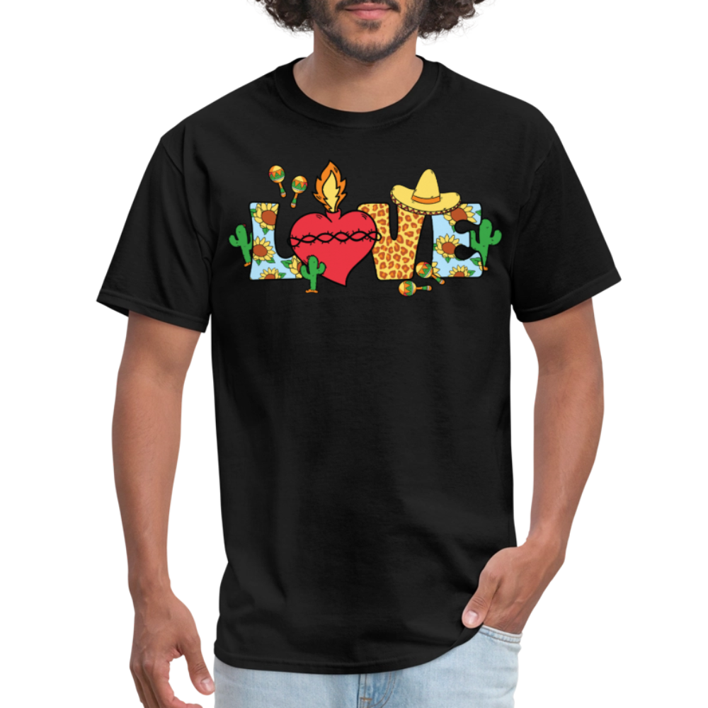 Cinco de Mayo Aesthetic Tee Mexican Fiesta Love T-shirt - black