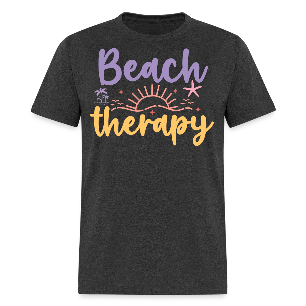 Beach Therapy Tee Summer Vacation T-shirt - heather black