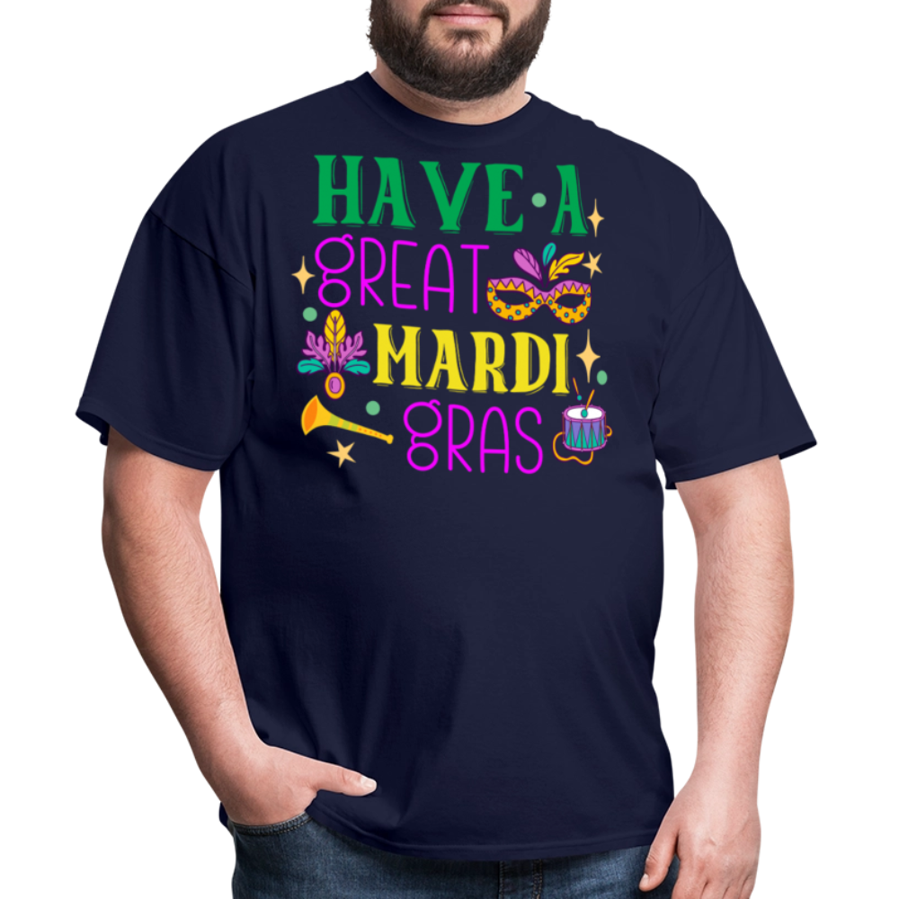 Louisiana Carnival Celebration Tee Have a great Mardi Gras T-shirt - navy