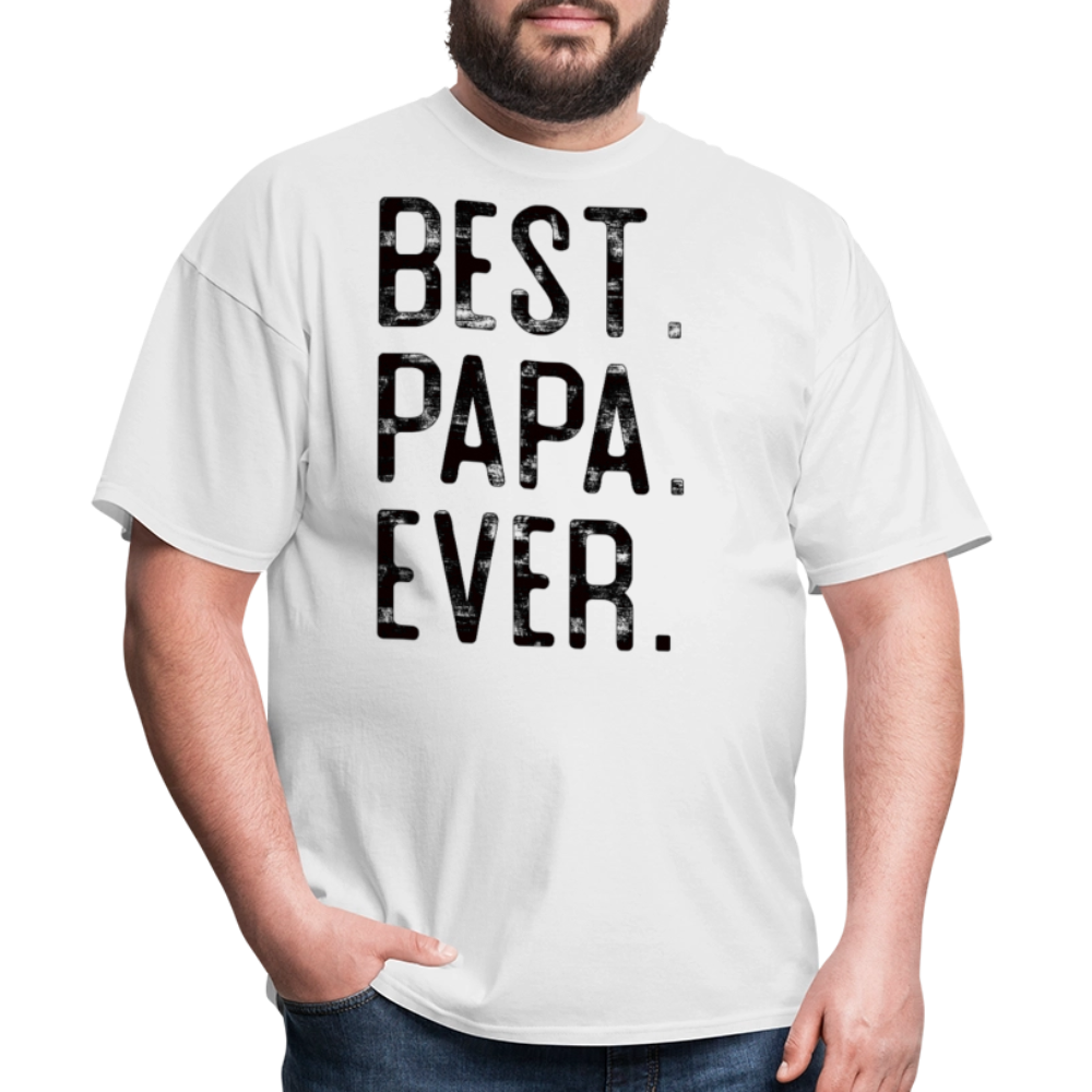 Papa Gift Tee For Birthday T-shirt - white