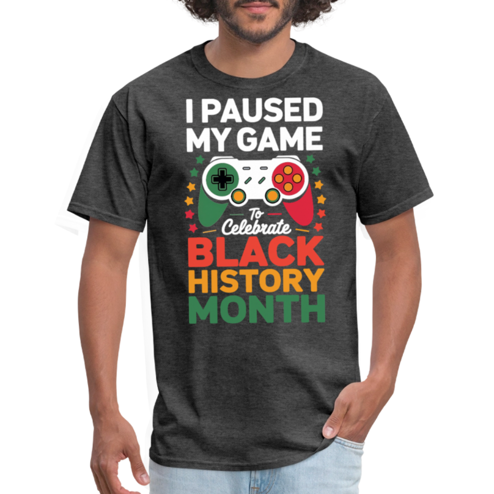 Retro Gamer Controller Tee Black History Month Gaming T-Shirt - heather black