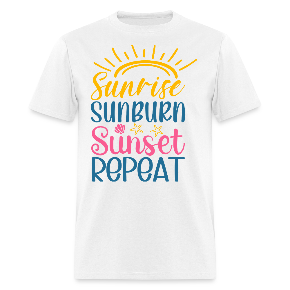 Summer Beach Vacation Sunrise Sunset T-shirt - white