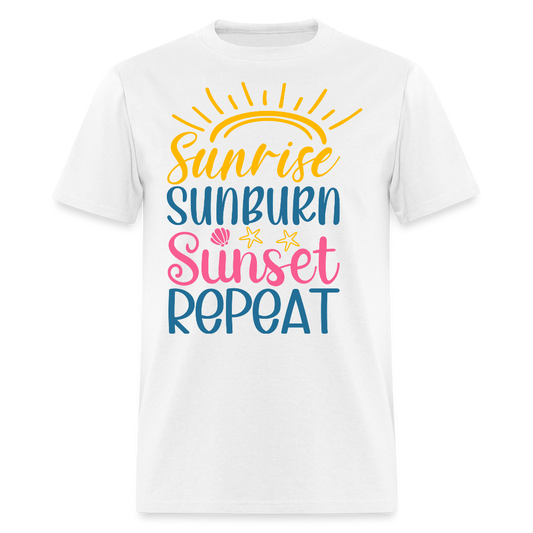 Summer Beach Vacation Sunrise Sunset T-shirt - white