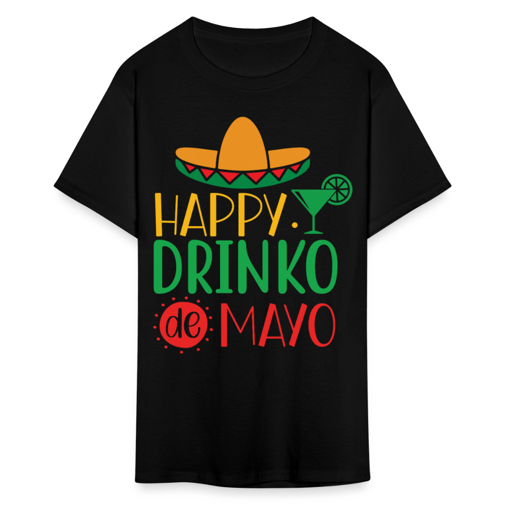 Funny Cinco de Mayo Tee For Parties Drinko de Mayo T-shirt - black