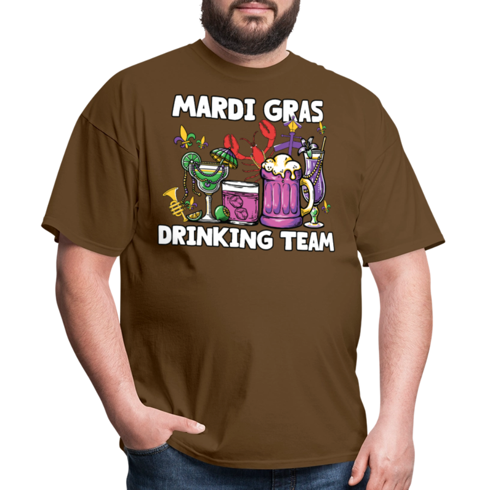 Beer And Cocktail Lover Mardi Gras Tee Mardi Gras Drinking Team T-shirt - brown