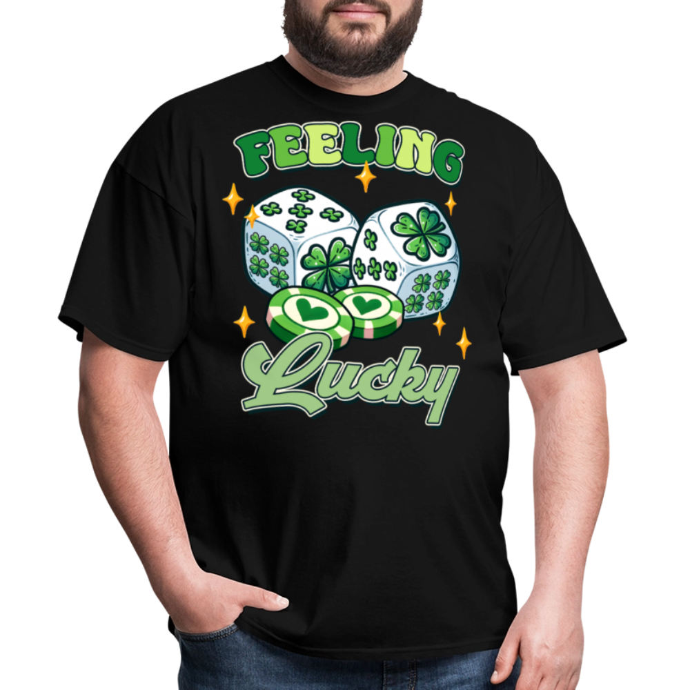 Feeling Lucky Tee For Poker And Slot Players T-shirt - black