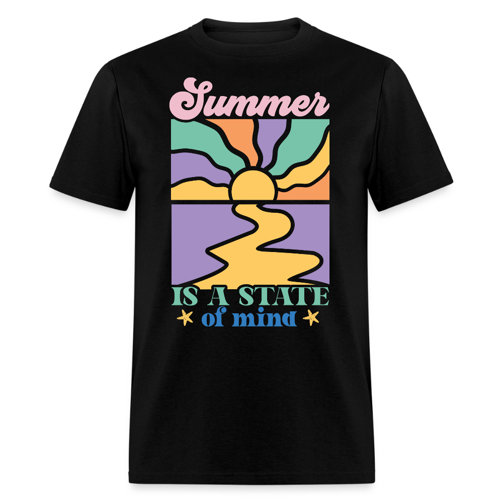 Summer Is A State Of Mind Sunset Beach T-shirt - black