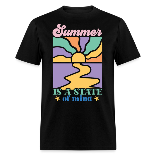 Summer Is A State Of Mind Sunset Beach T-shirt - black