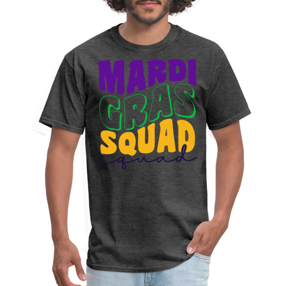 Mardi Gras Squad Matching Shirts Funny Mardi Gras Party T-shirt - heather black