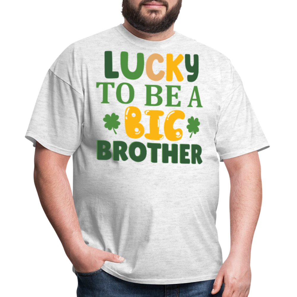 St Patrick’s Day Big Brother Announcement T-shirt - light heather gray