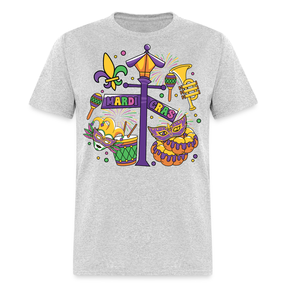 Funny And Festive Mardi Gras Outfit Mardi Gras Party T-Shirt - heather gray