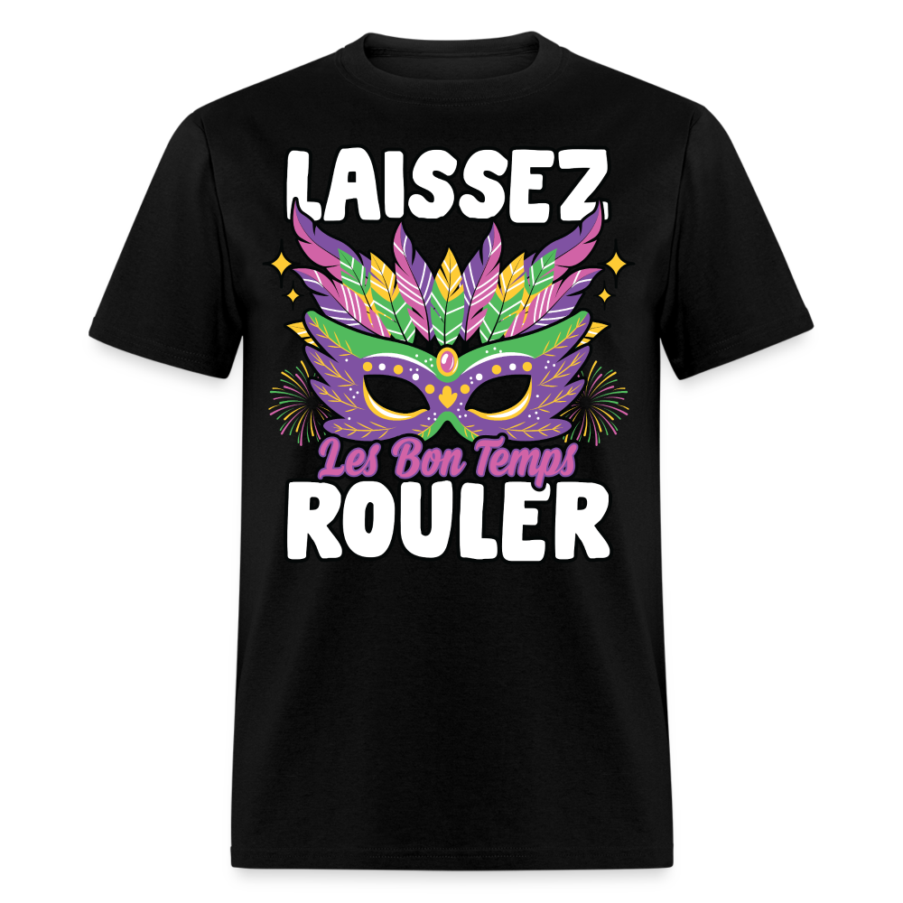 Mardi Gras Party Tee Laissez Les Bon Temps Roule T-shirt - black