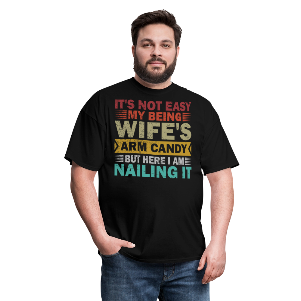 Wife’s Arm Candy Shirt Husband Humor Unisex T-Shirt - black