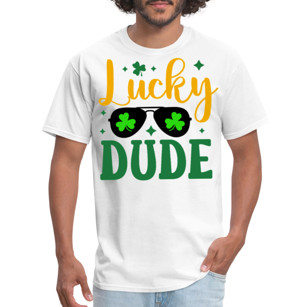 St Patrick’s Day Lucky Dude T-shirt - white