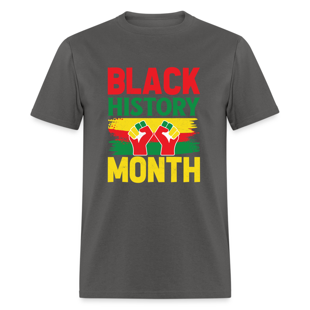 African American Pride Apparel for Black History Month T-Shirt - charcoal