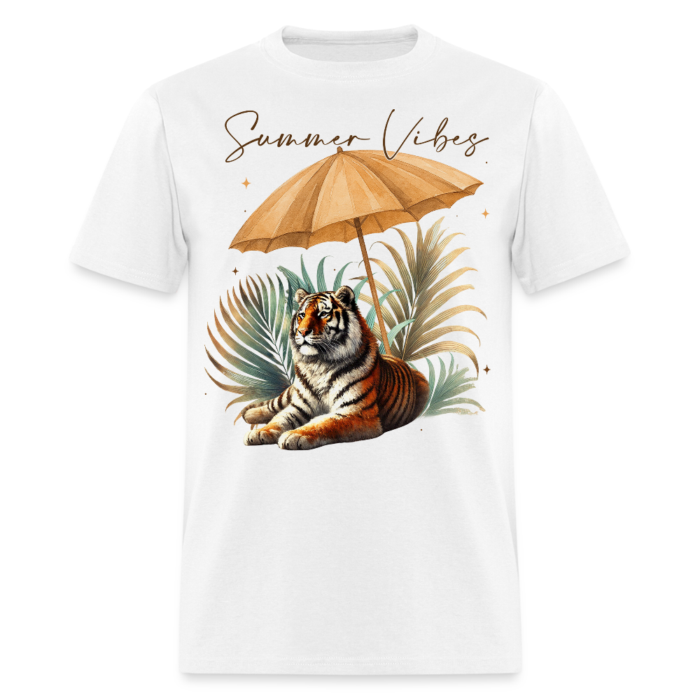Tropical Wildlife Summer Tiger T-shirt - white
