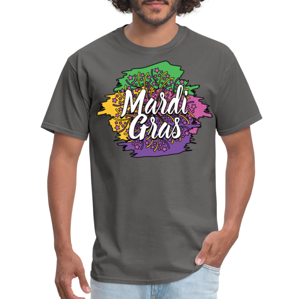 Mardi Gras Graphic Shirt For Men and Women Funny and Trendy Mardi Gras T-Shirt - charcoal