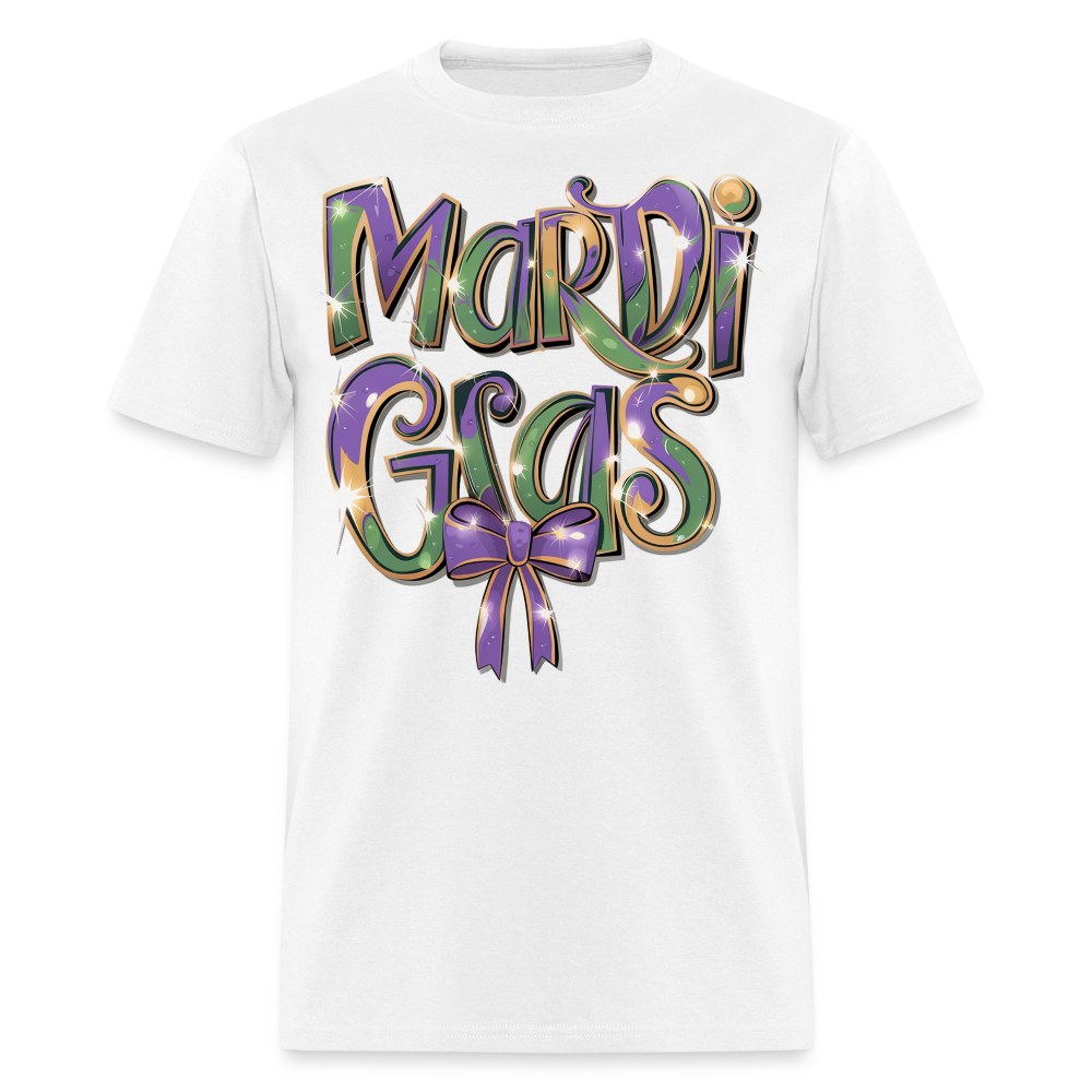 New Orleans Colorful Tee Mardi Gras Festival T-shirt - white