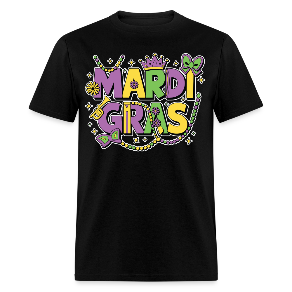 Funny and festive Mardi Gras shirts Mardi Gras Crown T-shirt - black