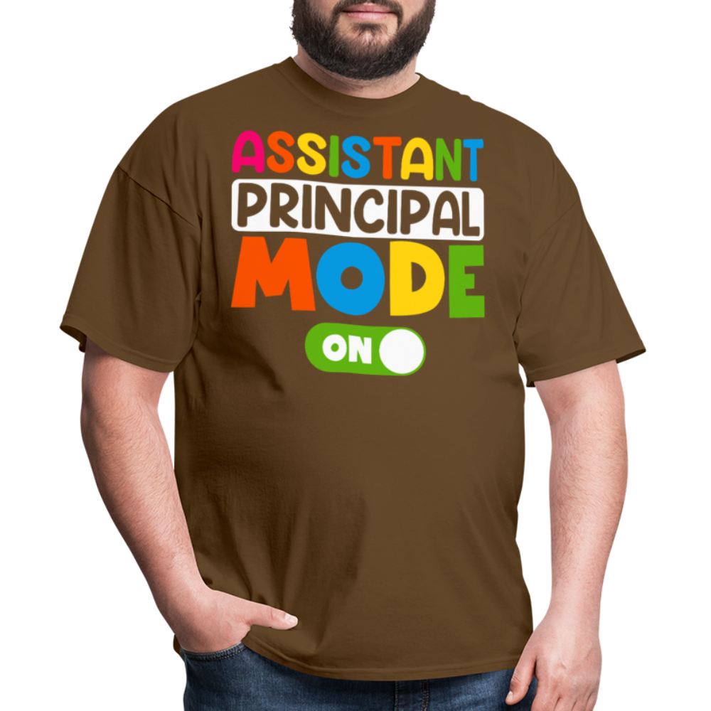 Funny Assistant Principal Shirts For Teachers Principal Mode ON T-shirt - brown