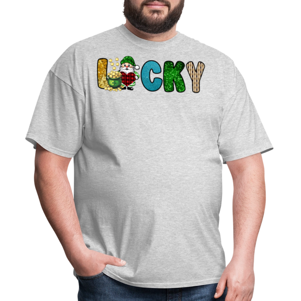 St Patrick’s Day Lucky Gnome T-shirt - heather gray