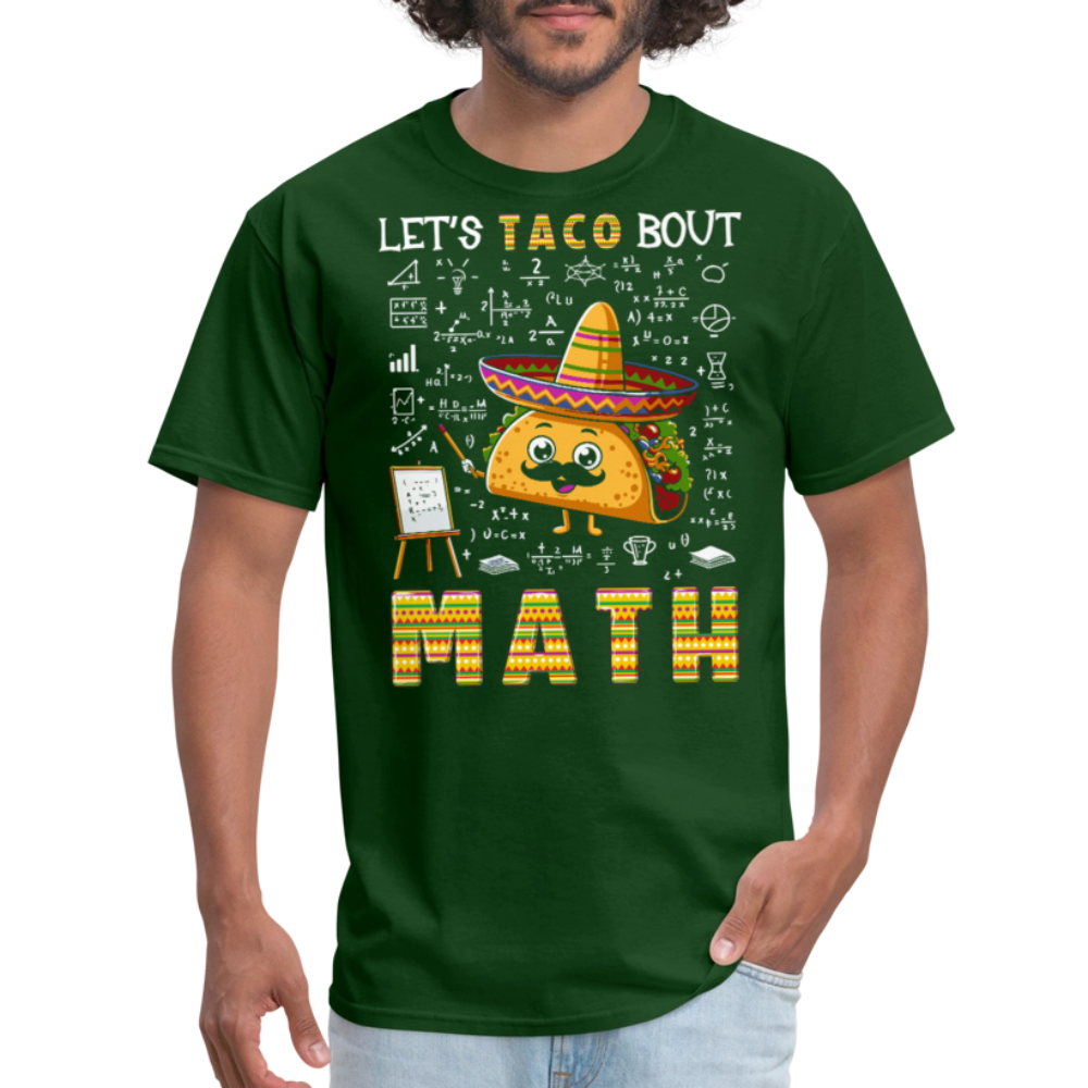 Funny Taco Math Shirt For Teachers Cute Kawaii Taco T-shirt - forest green