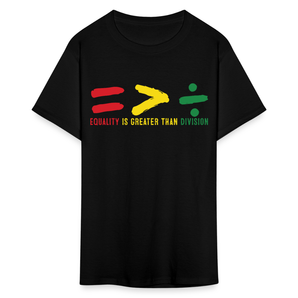 Black History Month Tee Equality Over Division T-Shirt - black