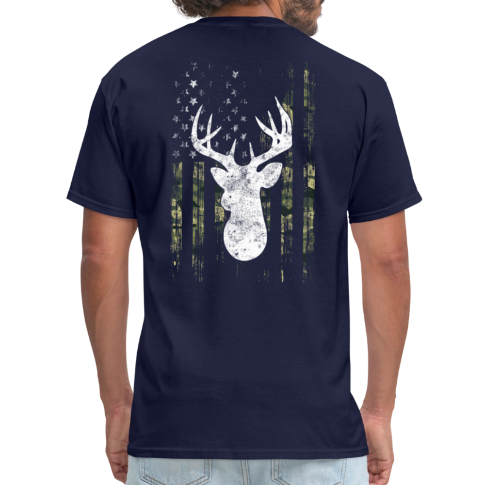 Camo American Flag USA Camouflage Unisex Classic T-Shirt - navy