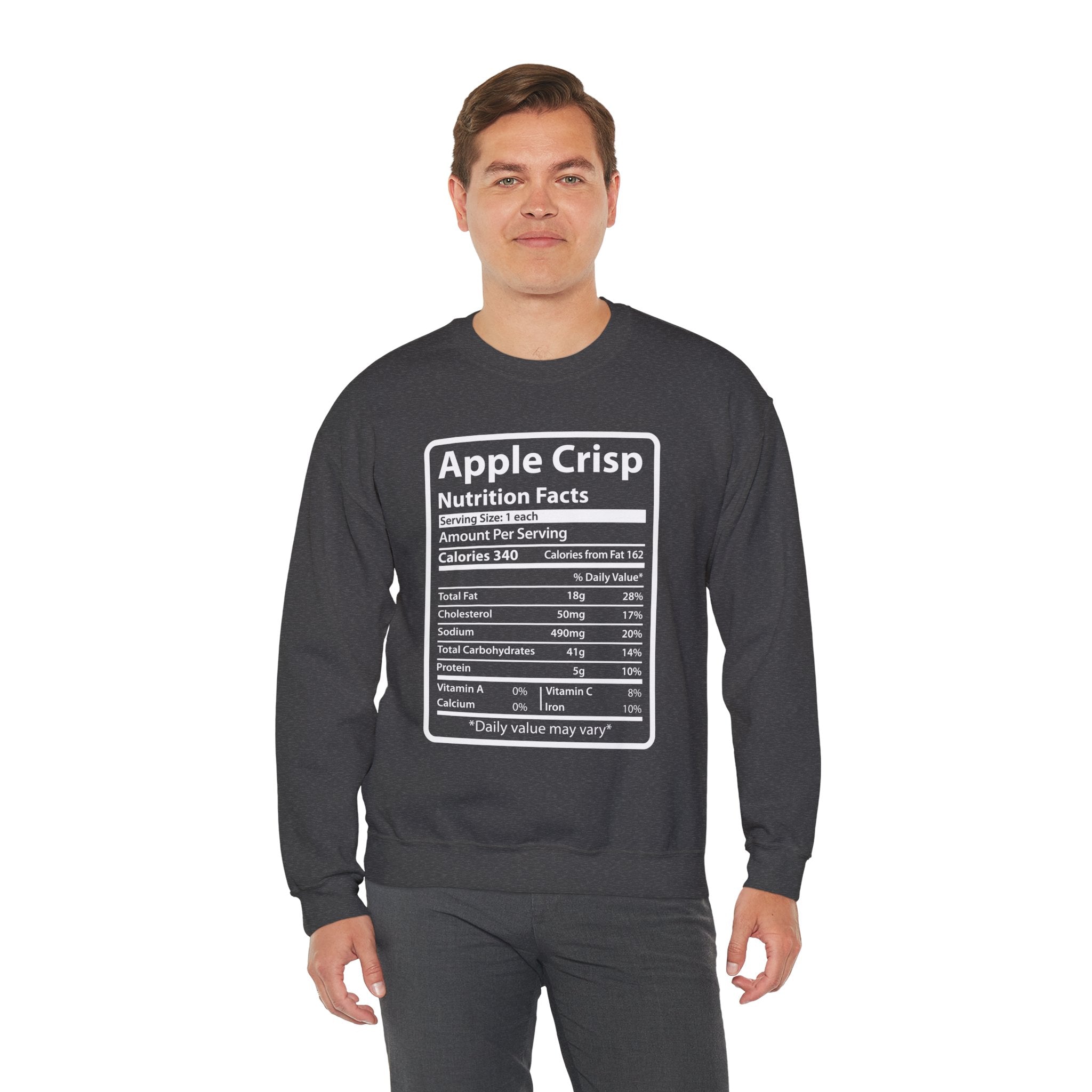 Apple Crisp Nutrition Facts Sweatshirt - Men's Clothing Thanksgiving Christmas