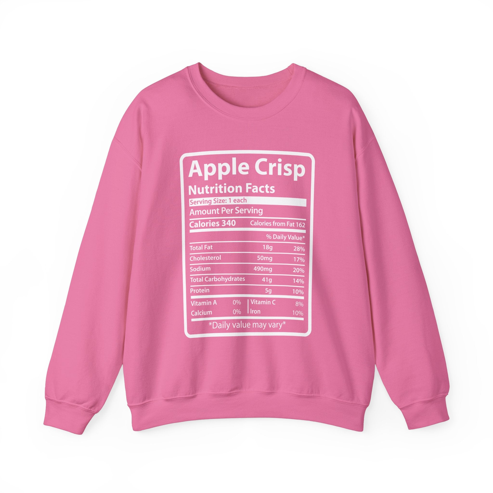 Apple Crisp Nutrition Facts Sweatshirt - Men's Clothing Thanksgiving Christmas