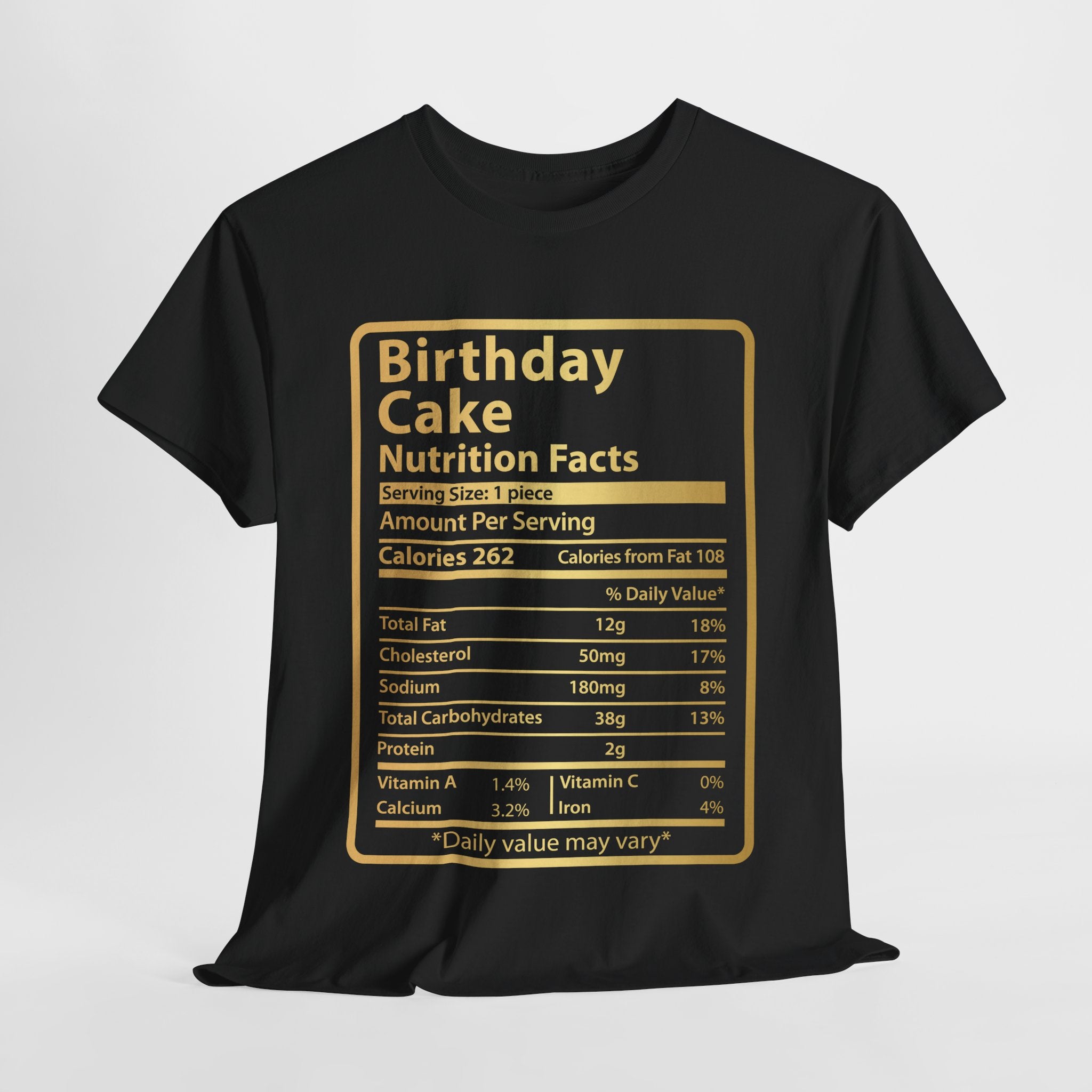 Funny Birthday Cake Nutrition Facts Men's Tee Shirt