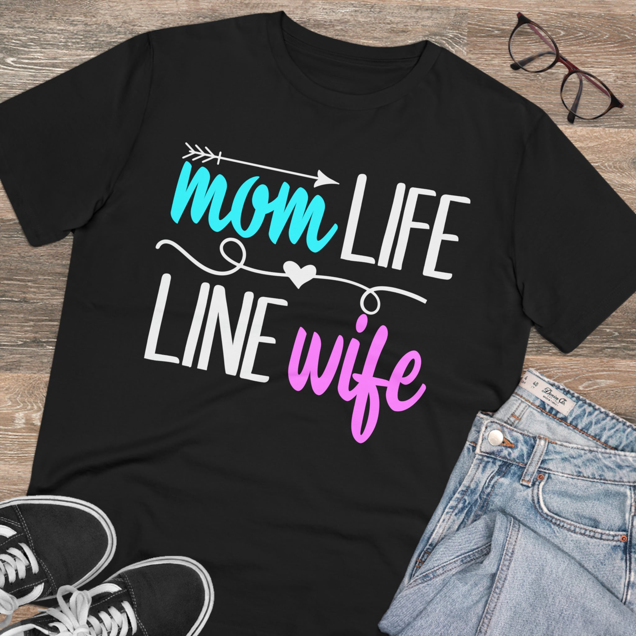 Lineman Mom Life Line Wife Organic Creator T-shirt - Unisex