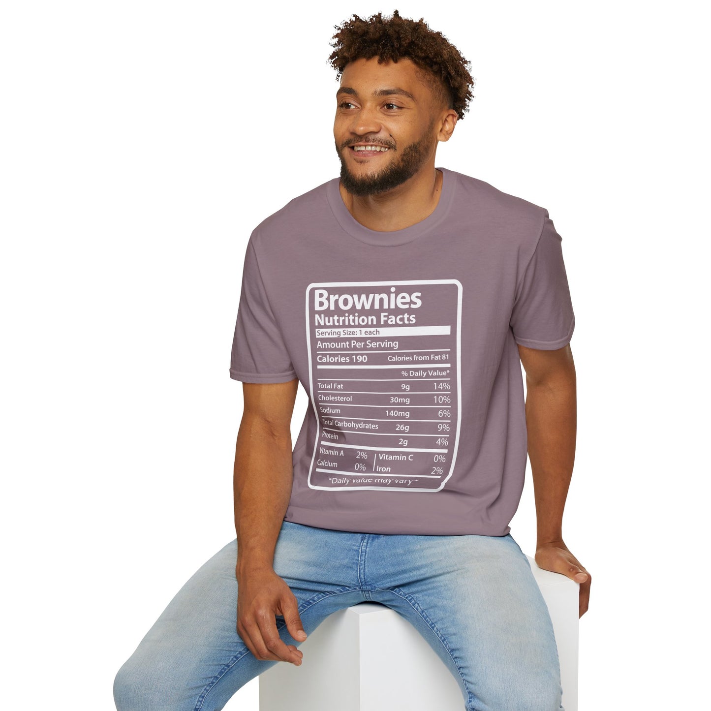 Funny Brownies Nutrition Facts Thanksgiving Christmas Men's Tee