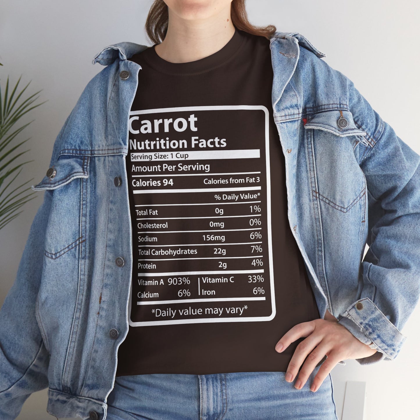 Carrot Nutrition Facts Tee for Thanksgiving Christmas