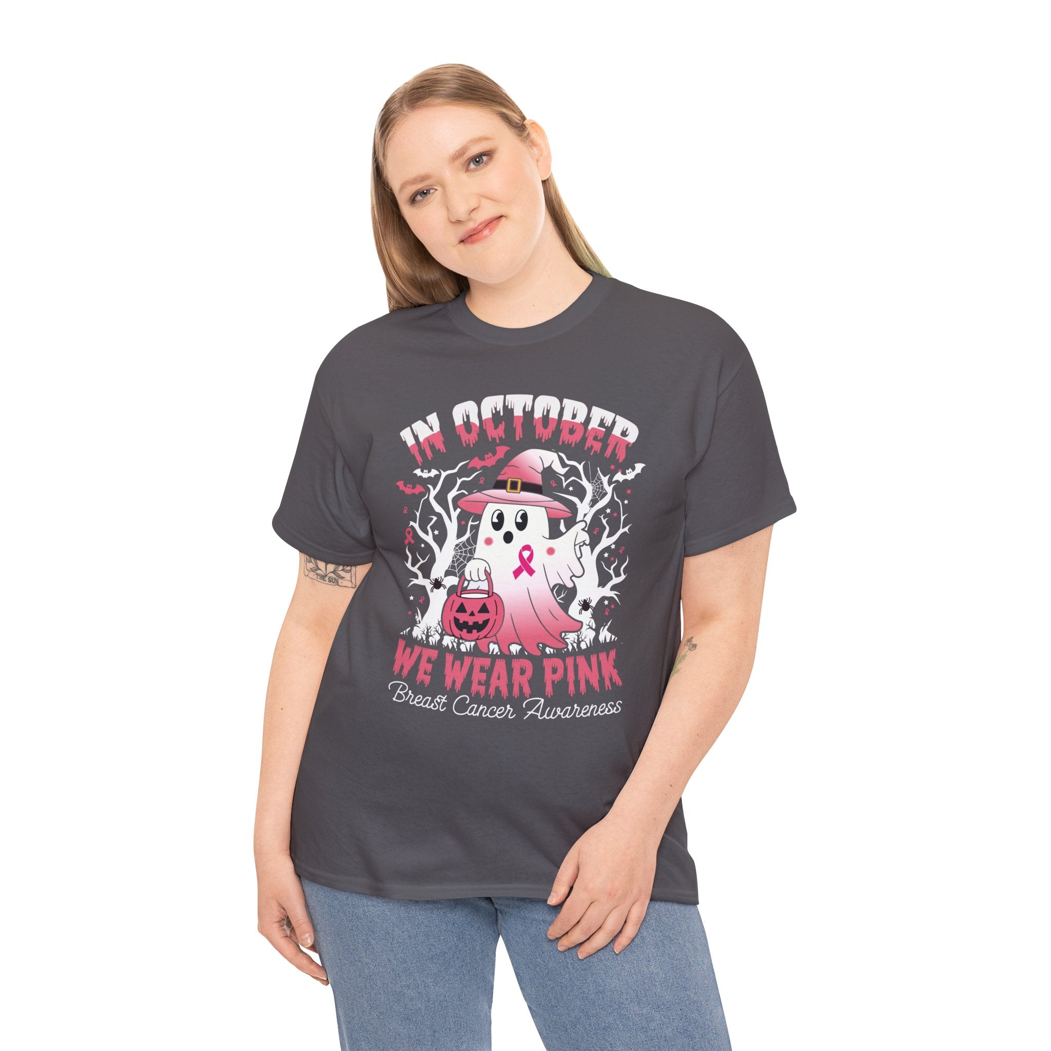 In October We Wear Pink Funny Breast Cancer Gift Shirts