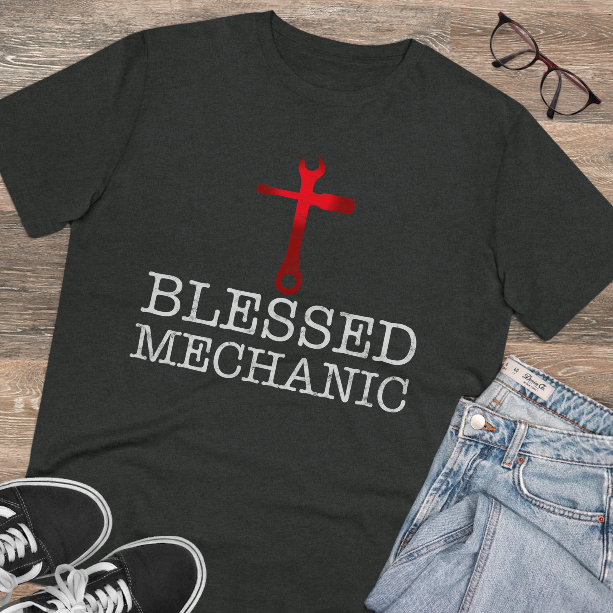 Blessed Mechanic Gift For Christian Mechanic Organic Creator T-shirt - Unisex